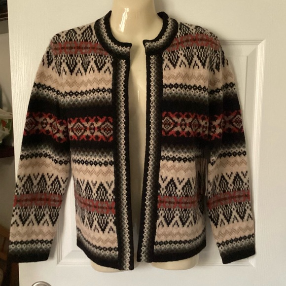 NWT Telluride Clothing Company Fair Isle Knit Cardigan Sz S wool - Picture 8 of 10